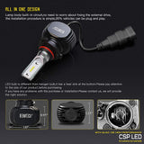 BEAMTECH 9012 LED Headhight Bulb 50W 6500K 8000Lumens Extremely Brigh HIR2 CSP Chips Conversion Kit