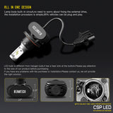 BEAMTECH H13 LED Headlight Bulb 50W 6500K 8000Lumens Extremely Brigh CSP Chips Conversion Kit