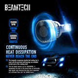 BEAMTECH 9005 LED Bulbs, HB3 G-XP Chips 110W 6500K High Power Xenon White Conversion Kits 360 Degree Lighting Plug N Play Replacement