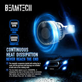 BEAMTECH 9006 LED Bulbs, HB4 G-XP Chips 110W 6500K High Power Xenon White Conversion Kits 360 Degree Lighting Plug N Play Replacement