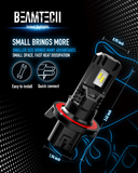 BEAMTECH H13 LED Headlight Bulb, 9008 Halogen Replacement,12000LM 50W Fanless In Line 6500K Xenon White