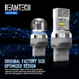 BEAMTECH 7443 LED Bulb, CSP Chips 6500K 800 Lumens W21/5W 7515 T20 Dual Xenon White Extremely Super Bright Brake Light