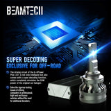 BEAMTECH 9006 LED Headhight Bulbs, HB4 G-XP Chips 110W 6500K High Power Xenon White Conversion Kits 360 Degree Lighting Plug N Play Replacement