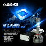 BEAMTECH H4 LED Headlight Bulb, 9003 G-XP Chips 110W 6500K High Power Xenon White Conversion Kits 360 Degree Lighting Plug N Play Replacement