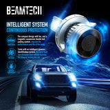 BEAMTECH H13 LED Headlight Bulbs, 9008 G-XP Chips 6500K 360 Degree Beam 90W Xenon White Conversion Kits With Fan High Brightness