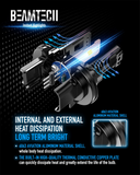 BEAMTECH H13 LED Headlight Bulb, 9008 Halogen Replacement,12000LM 50W Fanless In Line 6500K Xenon White