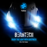 BEAMTECH H1 LED Headlight Bulb Fanless CSP Y19 Chips 8000 Lumens 6500K Xenon White  Extremely Bright Conversion Kit