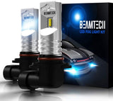 BEAMTECH 9006 Led Fog Light Bulb CSP Chips 6500K 800 Lumens Xenon White Extremely Super Bright