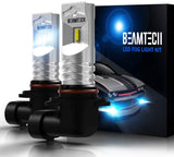 BEAMTECH 9005 Led Fog Light Bulb CSP Chips 6500K 800 Lumens Xenon White Extremely Super Bright