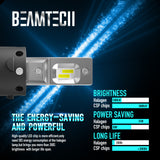 BEAMTECH H13 LED Headlight Bulbs 6500K 10000 Lumens Extremely Super Bright 9008 Hi/Lo 30mm Heatsink Base CSP Chips Conversion Kit,Xenon White
