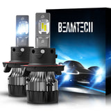BEAMTECH H13 LED Bulbs 6500K 10000 Lumens Extremely Super Bright 9008 Hi/Lo 30mm Heatsink Base CSP Chips Conversion Kit,Xenon White