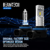BEAMTECH H8 Led Fog Light Bulb CSP Chips 6500K 800 Lumens Xenon White Extremely Super Bright